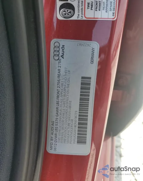 2013 Audi A6 Premium Plus из США, поврежденный, VIN WAUGGAFC8DN018723